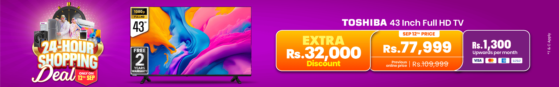 24 Hours TV Flash Sale