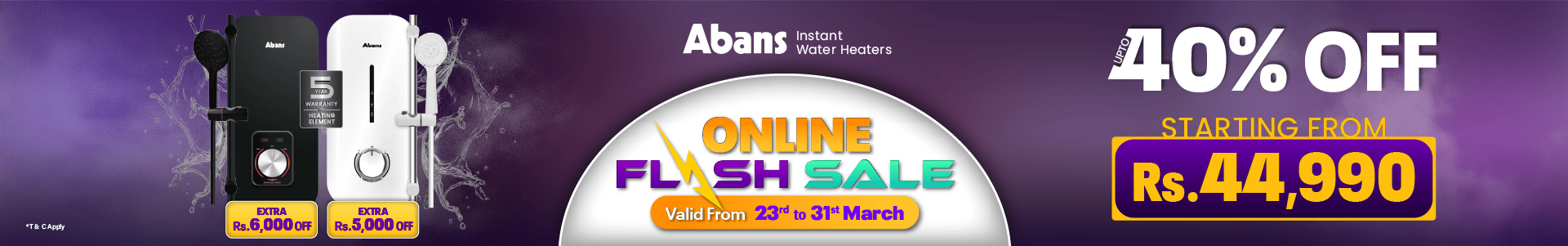 Water Heater Flash Sale