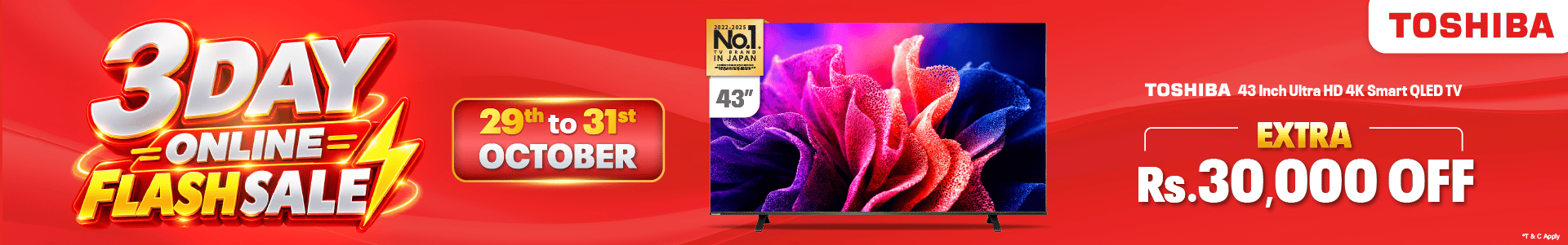 ONLINE TV FLASH SALE!