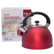 TKS 2.5L Whistling Kettle Red Color - Stainless Steel Material