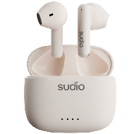 Sudio (Sweden) A1 True Wireless Earbuds with Wireless Charging Case (Snow White)