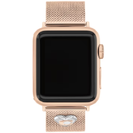 Coach Ladies' Coach Apple Straps Rose-Tone Mesh Interchangeable Replacement Band Smart Watch