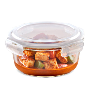 Borosil Klip n Store Round Glass Container - 950ML