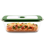 Borosil Rectangular Glass Dish with Lid - 2.6L
