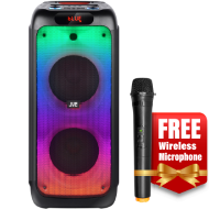 JVC Portable HIFI Party Speaker 1600W PMPO Wireless Mic & Remote Control - Black