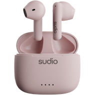 Sudio (Sweden) A1 True Wireless Earbuds with Wireless Charging Case (Pink)