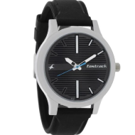 Fastrack Quartz Analog Grey Dial Silicone Strap Watch - Gents