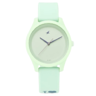 Fastrack Monochrome Green Dial Silicone Strap - Ladies