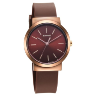 Sonata Essentials Brown Dial Polyurethane Strap - Ladies