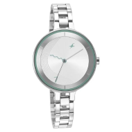 Fastrack Stunners Quartz Analog Silver Dial Metal Strap Watch - Ladies