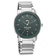 Sonata Sleek Green Dial Analog with Day and Date Watch - Gents