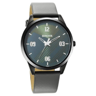 Sonata Force Quartz Analog Green Dial Leather Strap Watch - Gents