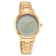 Sonata Ladies Essentials Green Dial Stainless Steel Strap Watch - Ladies