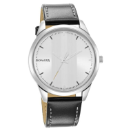 Sonata Force Silver Dial Leather Strap - Gents