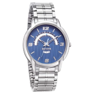 Sonata RPM Quartz Analog with Day and Date Blue Dial Metal Strap Watch - Gents