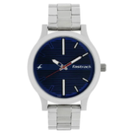 Fastrack Fundamentals Quartz Blue Dial Stainless Steel Strap Watch - Gents