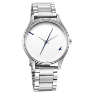 Fastrack Stunners Quartz Analog Silver Dial Metal Strap Watch - Gents
