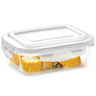 Borosil Klip N Store Rectangular Glass Container - 640ML