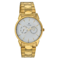 Titan Quartz Multifunction Silver Dial Watch for Men