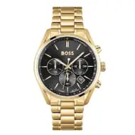 Hugo Boss Stainless Steel Champion Analog Black Dial Men's Watch