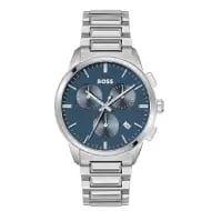 Hugo Boss Stainless Steel Dapper Analog Blue Dial Men's Watch