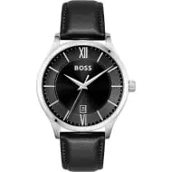 Hugo Boss Analogue Quartz Watch for Men with Black Leather Strap