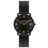 Coach Women's Black Steel Mesh Watch
