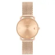 Coach Women's Rose Gold Steel Mesh Watch
