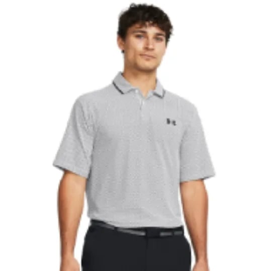 Under Armor Golf Iso-Chill Verge Shirt White Halo Gray Black