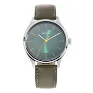 TITAN Workwear Watch with Green Dial & Leather Strap - Gents
