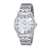 TITAN White Dial Silver Stainless Steel Strap Watch - Gents 