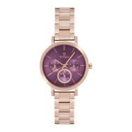 TITAN Rose Gold Dial Stainless Steel Watch - Ladies
