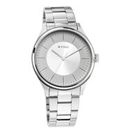 TITAN Workwear Watch with Beige Dial & Metal Strap - Gents