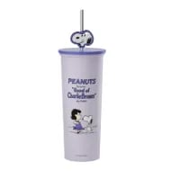 Miniso Snoopy Collection Stainless Steel Tumbler with Straw - Purple