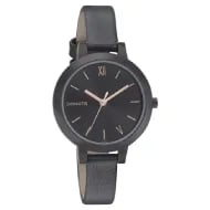 Sonata Quartz Analog Black Dial Leather Strap Watch for Women