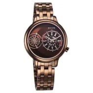 Sonata Unveil Quartz Analog Brown Dial Metal Strap Watch for Women