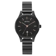 Titan Karishma Black Dial Metal Strap Watch for Women