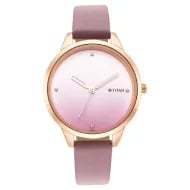 Titan Quartz Analog Black Dial Leather Strap Watch for Women