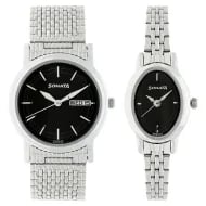 Sonata Analog Black Dial Unisex Watch