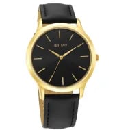 Titan Karishma Radiance Black Dial Analog Leather Strap watch for Men