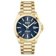 Hugo Boss Gold Steel Blue Dial Men's Watch