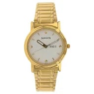 Sonata Quartz Analog White Dial Stainless Steel Strap Watch for Men
