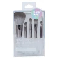 Miniso Makeup Brushes Set with Storage Bag (5 pcs, Gray)