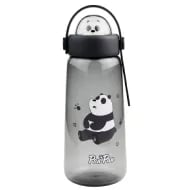Miniso We Bare Plastic Cool Water Bottle with Decoration 600mL - Panda