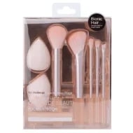 Miniso Makeup Brush Nad Makeup Sponge 7 Pcs - Pink