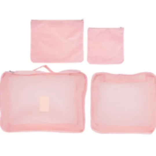 Miniso Foldable Travel Organizer Bag 4 Pack - Pink