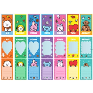 Miniso BT21 Collection Pu Mirror Book  80 Sheets 7 Assorted Models