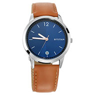 Titan Leather Strap Watch - Gents