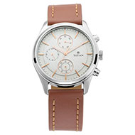 TITAN Leather Strap Watch - Gents 