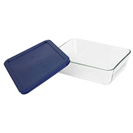 Pyrex 1.4L 6-Cup Rectangular Glass Food Storage Dish (Blue)